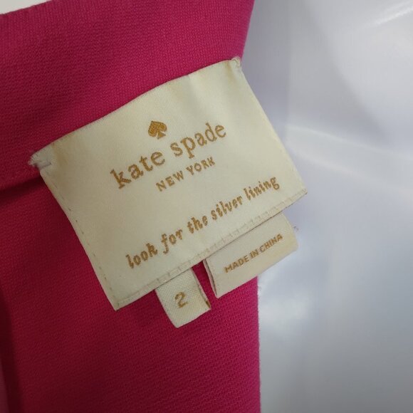Kate Spade New York Bright Pink Keri Shift Dress Size 2 - Picture 9 of 12